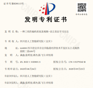 专利“一种三线性编码系统及视频-语言表征学习方法”获得授权
